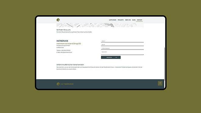 Screenshot mit einem barrierefreihen Webformular