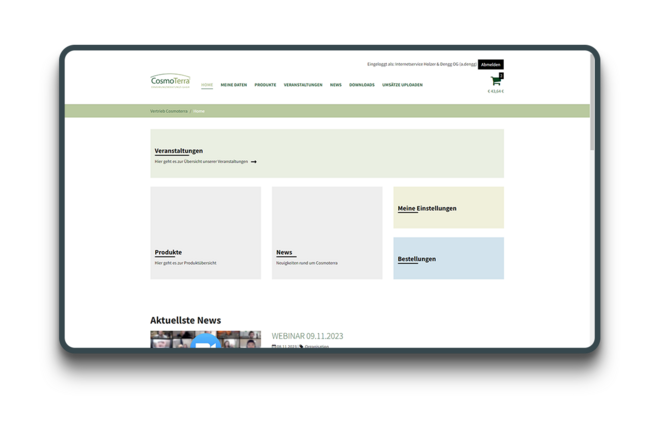 Vertriebsportal für die Cosmoterra Ernährungsberatungs-GmbH Vertriebsportal für die Cosmoterra Ernährungsberatungs-GmbH