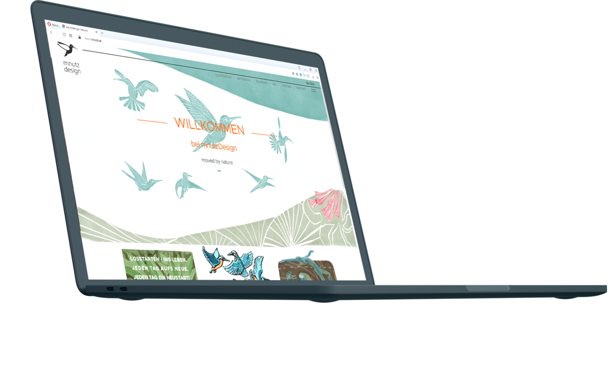 Screenshot der Website von KommunikationsDesign Michaela Nutz e.U.