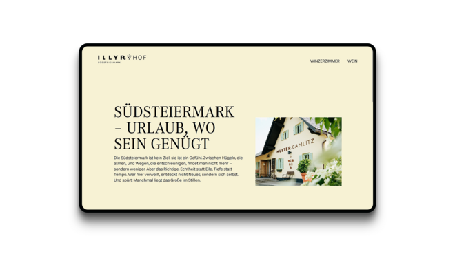 Illyhof Website Onlinebuchungssystem Screenshot