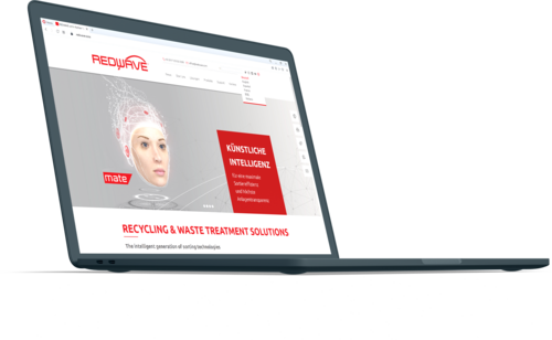 Screenshot der REDWAVE Website Screenshot der REDWAVE Website