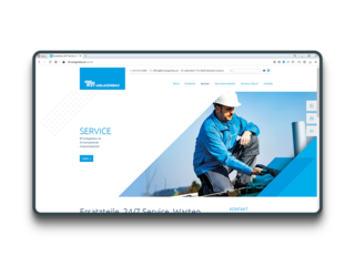 Screenshot in mobiler Ansicht der BT-Anlagenbau Website