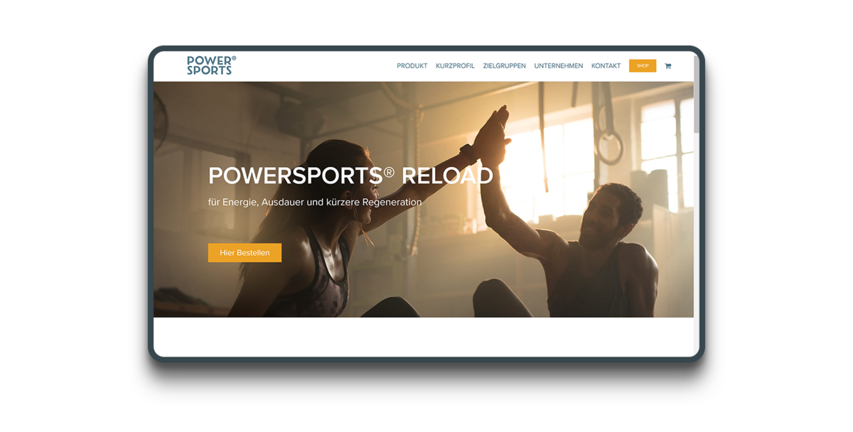 Screenshot des POWERSPORTS Onlineshops Screenshot des POWERSPORTS Onlineshops