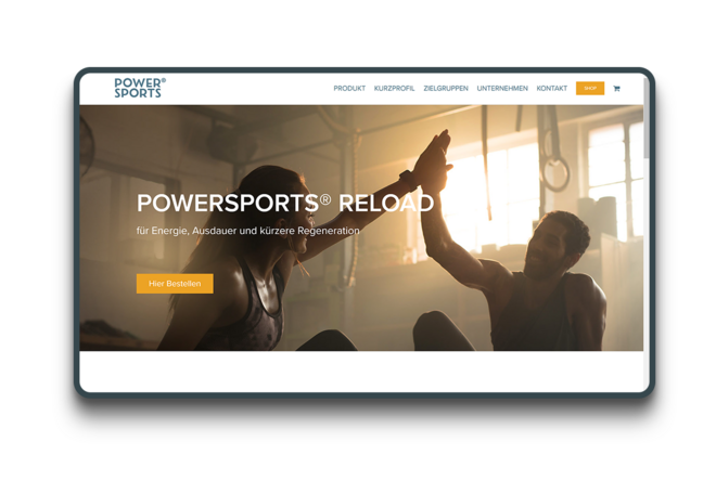 Screenshot des POWERSPORTS Onlineshops Screenshot des POWERSPORTS Onlineshops