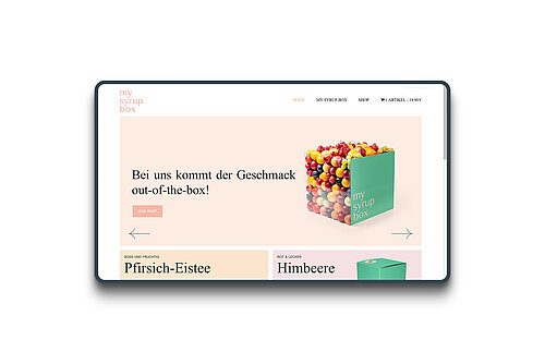 Screenshot der MySyrupBox Website