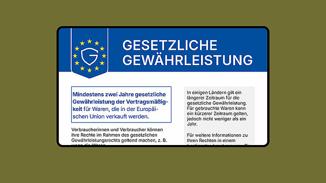 EU Gewährleistungslabel