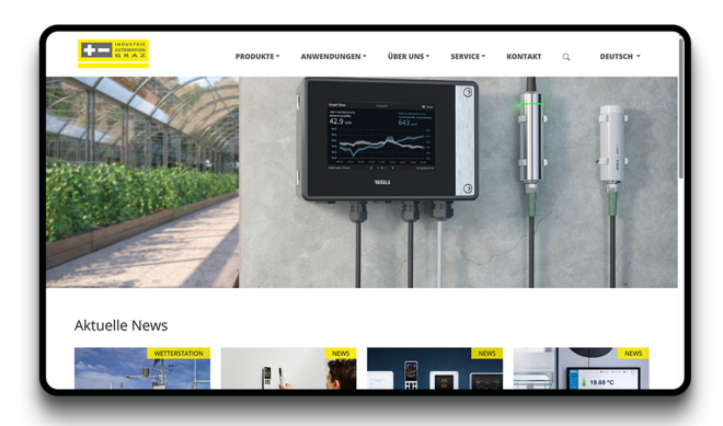 Screenshot der IAG Startseite