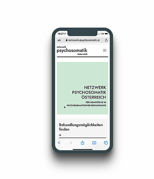 Screenshot des Webportals netzwerk-psychosomatik.at Screenshot des Webportals netzwerk-psychosomatik.at