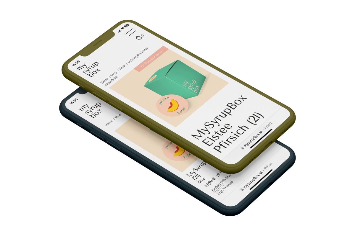 Screenshot der MySyrupBox Website