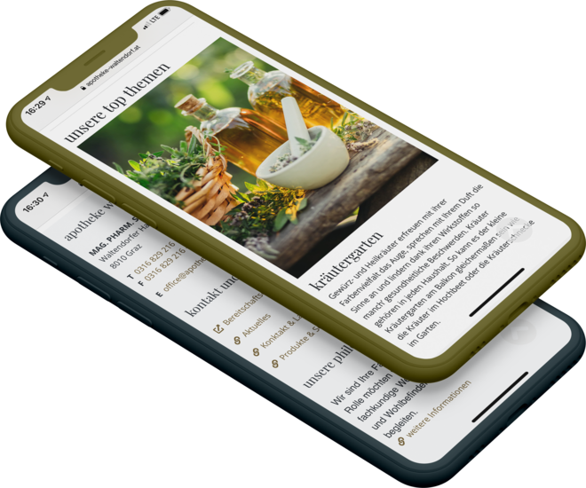 Screenshot Apotheke Waltendorf Website