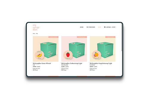 Screenshot der MySyrupBox Website