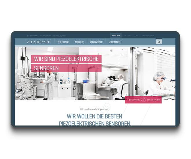 Screenshot Piezocryst Advanced Sensorics GmbH Website