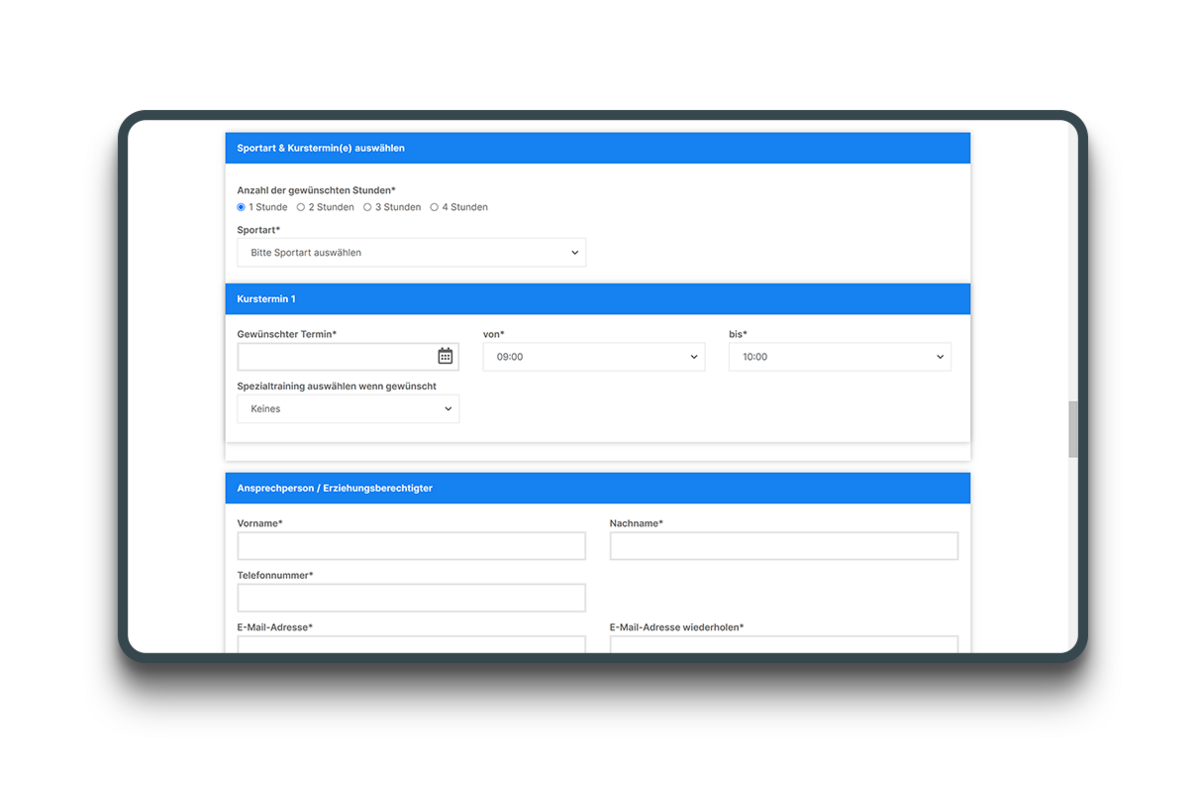 Alpfox Buchungsformular Plugin