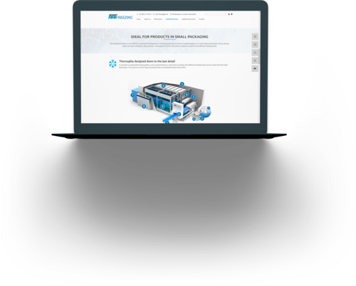 Screenshot der AAT Freezing Website Screenshot der AAT Freezing Website