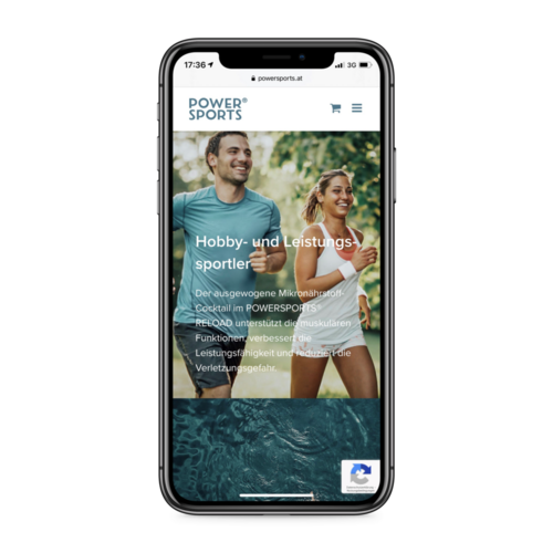 Screenshot des POWERSPORTS Onlineshops Screenshot des POWERSPORTS Onlineshops