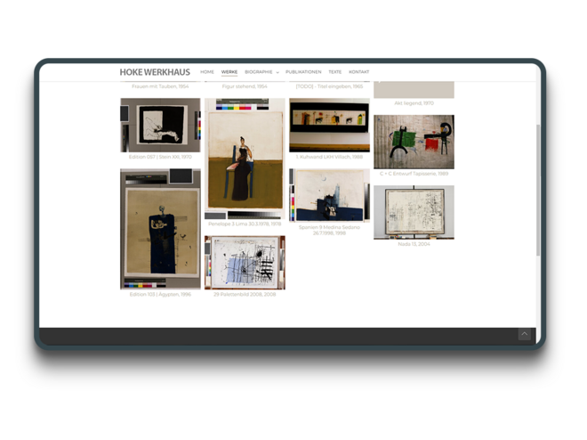 HOKE Werkhaus - Bildachivierungsystem / Werksverzeichnis / Werkschau HOKE Werkhaus - Bildachivierungsystem / Werksverzeichnis / Werkschau