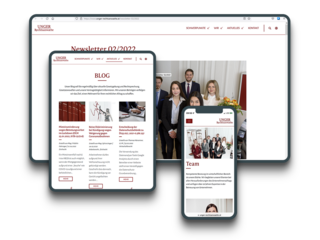 Website der Unger Rechtsanwälte - Wien