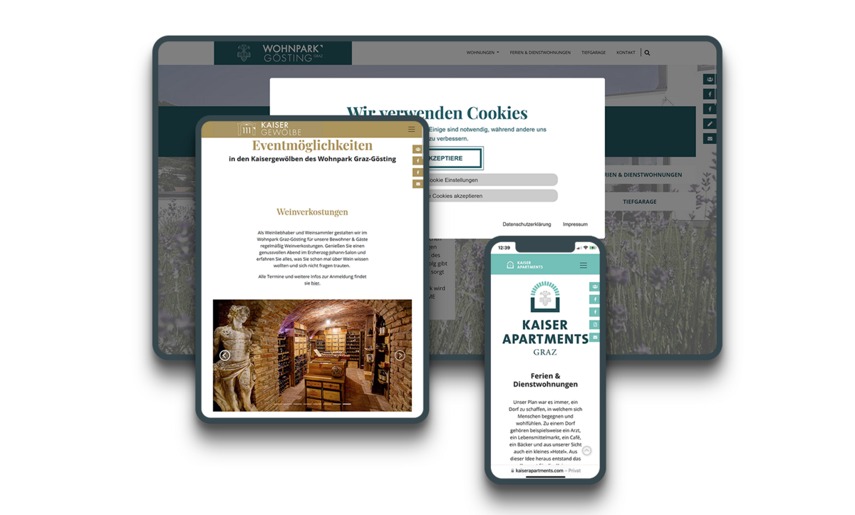 Screenshot der 111 GRÖBL WOHNPARK GÖSTING ENTWICKLUNGS GMBH Website