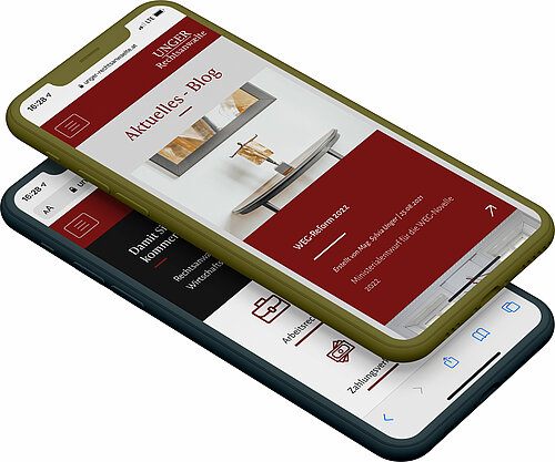 Website der Unger Rechtsanwälte - Wien